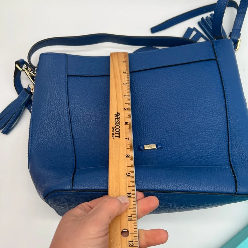 🔴🆑Authentic VALENTINO Blue / Navy Leather Tote Bag / Crossbody 🆑🔴 - Picture 10 of 10